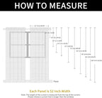 SpaceDresser Check Sheer Curtains 108 Inches Long - Image 6