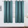Sea Teal Thermal Blackout Curtains/42 x 72 Inch/Set of 2 Panels Room Darkening by Lemomo