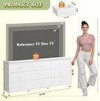 WLIVE 63''W Dresser for Bedroom, 75 inch TV, Wide Chest of Drawers - Image 3