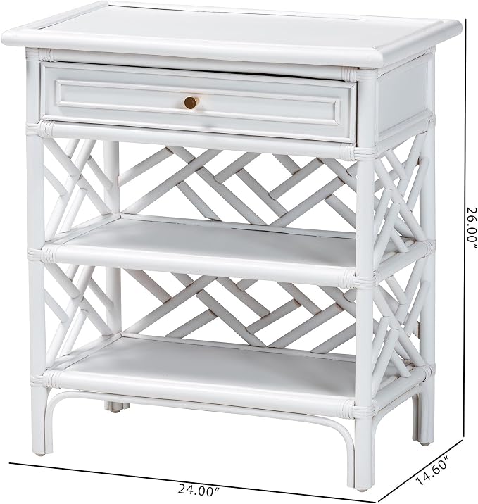 bali & pari Tiaret Natural Rattan Nightstand - Image 2