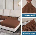 H.VERSAILTEX Sectional Couch Covers 3 Pieces Sofa Seat Cushion Covers L Shape - Image 7