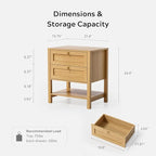 EYYTHUNG Farmhouse Nightstand Set of 2 - Image 3