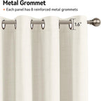 100% Blackout Linen Textured Curtains 72 Inch Long, Light Blocking, Thermal - Image 6