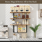 3 Tier Floating Shelf with Storage Baskets, Wall Mounted Bathroom Shelves Over - Image 7