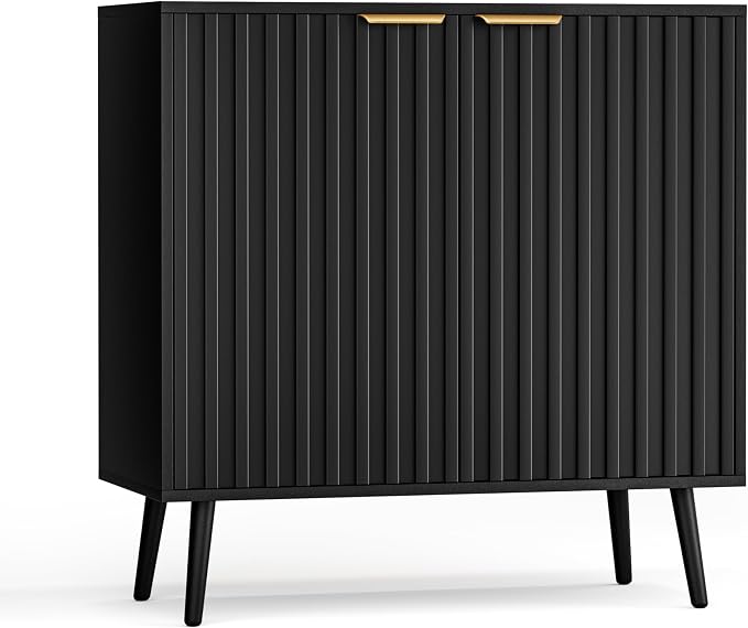 Vrullu Modern Storage Cabinet, Wood Accent Cabinet - Image 8