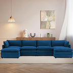 148'' Sectional Modular Cloud Couch, Oversized U Shaped 4 Seat Sofa by ROWHY