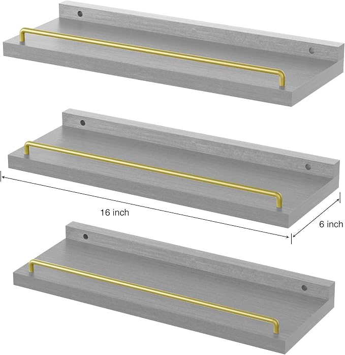 RYOFOBETTO Floating Shelves for Wall Decor, Living Room, Picture Frames - Image 3