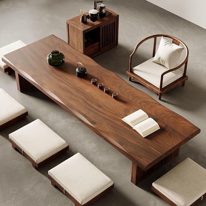 Solid Wood Japanese Low Floor Table Meditation Floor Sitting Altar Table - Image 2