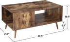 ZenStyle Mid Century Modern Coffee Table, Wooden Retro Coffee Table - Image 3