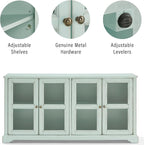 Crosley Furniture Holbrook Traditional Glass Door Sideboard Buffet Cabinet - Image 5