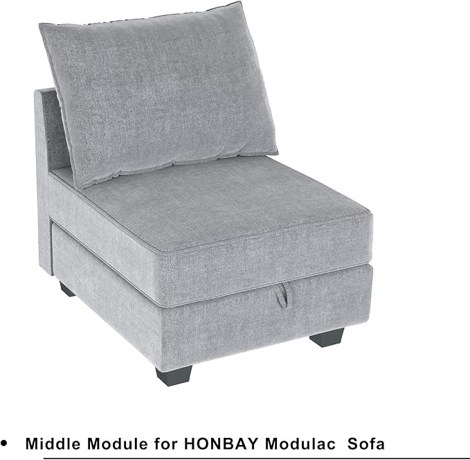 HONBAY Modern Fabric Middle Module - Image 4