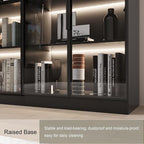 Mekminop Bookcase with Glass Doors and RGB Led Lights, Combination Display - Image 6