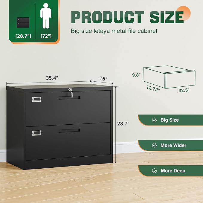 Letaya Metal Lateral File Cabinets - Image 3