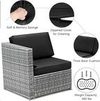 Tangkula 8 Pieces Wicker Patio Furniture Set - Image 5