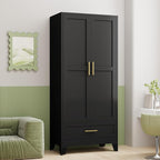 GAIOUS Steel Armoire Wardrobe Closet, 1 Adjustable Shelf and 1 Drawers - Image 7