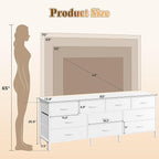 Huuger 63 Inch Dresser for Bedroom, Long Dresser - Image 3