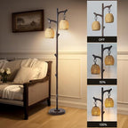 Scenekoy 68" High Farmhouse Rustic Country Cottage Floor Lamp Tree Trunk Faux - Image 3