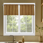 SpaceDresser Basic Rod Pocket Sheer Voile Window Curtain Panels Light Brown 1 by SpaceDresser