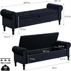 Storage Bed Bench for Bedroom, King Size Bench - Image 2