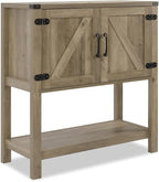Mufico Sofa Table Console Table, Coffee Bar Cabinet, 31.5 L x 13.8 D x 34.65 H - Image 9