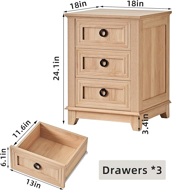 Joaxswe 18" Farmhouse Night Stand - Image 2
