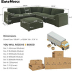 EASE MOOSE Oversized Sectional Modular Sofa, Large L Shape Sectional Couch Wide - Image 2