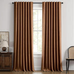 MIULEE 100% Blackout Linen Curtains by MIULEE
