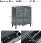 HULALA HOME 3-Drawer Nightstand - Image 2