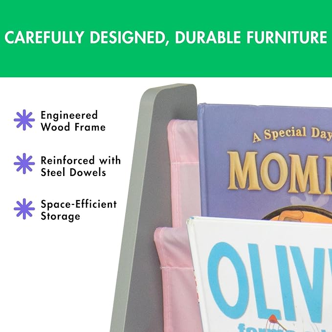 Humble Crew Kids Bookshelf, 4-Tier Front-Facing Book Display Organizer - Image 6