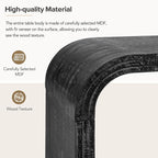 Minimalist Coffee Table with Curved Art Deco Design, Wood Rectangle Center Table - Image 8