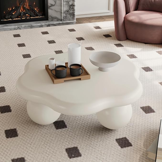 35.03" Cloud Coffee Table for Living Room Unique Coffee Table Modern Low Coffee by LvingRoomFurniture