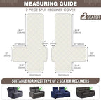 TAOCOCO 100% Waterproof Recliner Loveseat Cover Non Slip Couch Cover - Image 3