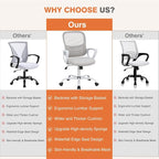 Sweetcrispy Ergonomic Mid-Back Mesh Home Office Desk Chair - Image 10