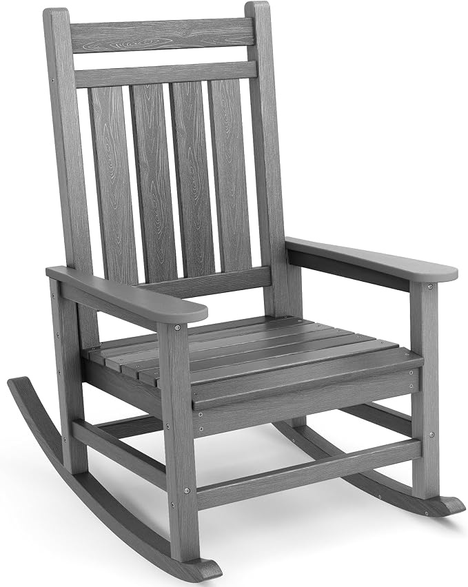 SERWALL Outdoor Rocking Chair, HDPE Rocking Chair by SERWALL