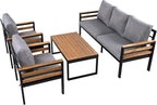VilroCaz 4-Piece Outdoor Patio Furniture Sectional Sofa Set - Image 7