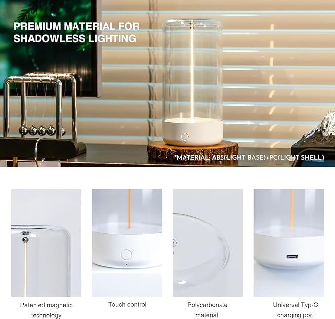 AUGE LIGHT Mini Minimalist Table Lamp Cordless Lamp Rechargeable Table Lamp - Image 5
