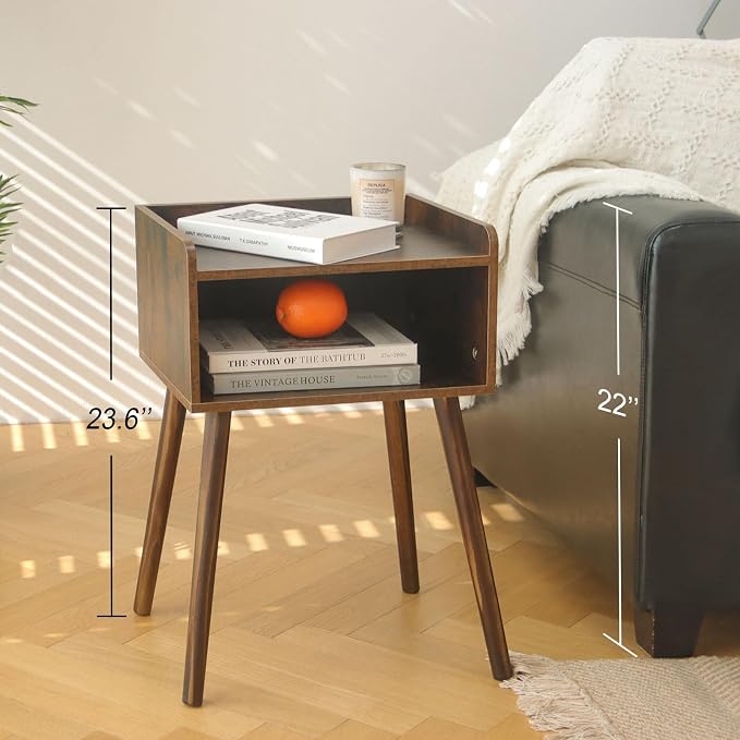MaxSmeo Nightstand, Mid Century Modern Side Table Bedroom - Image 6