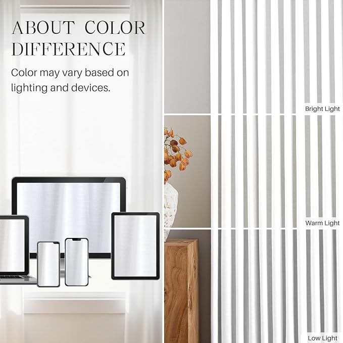 Pinch Pleated Linen White Blackout Curtains 90 Inches Long - Image 8