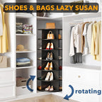 SpaceAid 6 Tier Rotating Shoe Rack Tower, Spinning Shoe Display Lazy Susan - Image 4