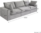 Cloud Modular Sectional Sofa Couch, 120.45" Convertible Couches 3 Seater Sofa - Image 2