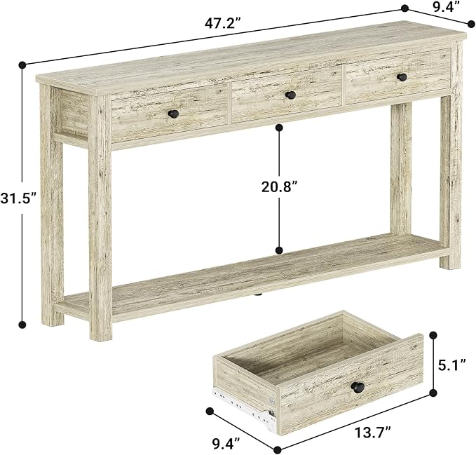 Homieasy Farmhouse Console Table - Image 3