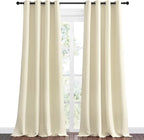 NICETOWN Beige Room Darkening Curtains 90" Long - Image 2