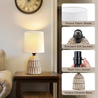 EJIAXIN Table Lamps Set of 2-13.5" Small Boho Lamp - Image 5
