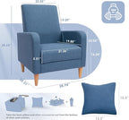 COLAMY Mid-Century Modern Upholstered Accent Chair - Image 2