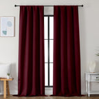 Simplebrand Ava Burgundy Blackout Curtains by Simplebrand