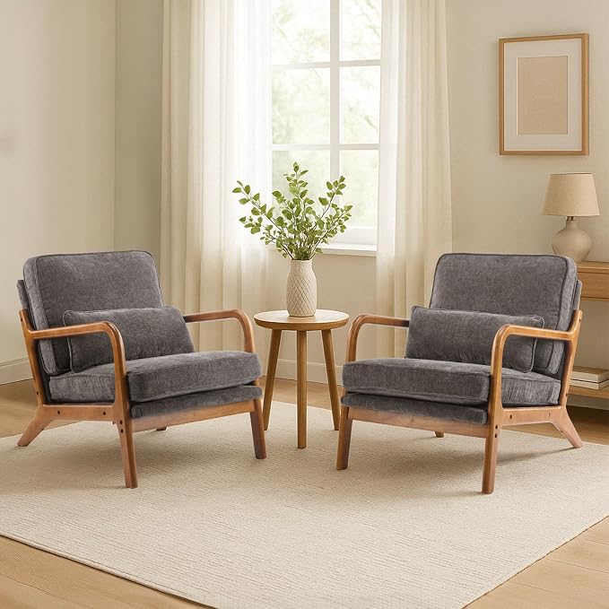 Karl home Mid Century Modern Accent Chair - Image 7