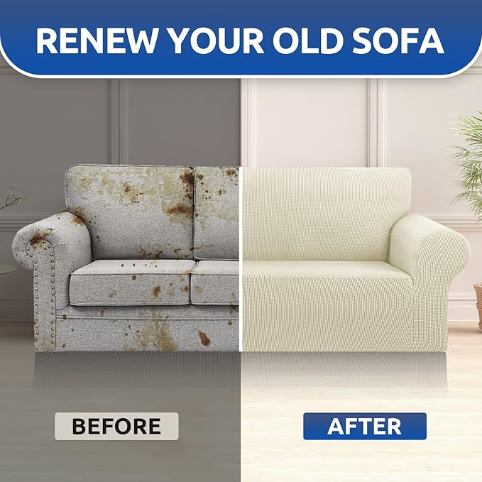 Stretch Oversized Couch Covers for Sofa Slipcover, Soft Jacquard Non-Slip - Image 7