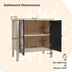 31" Carved Sideboard Buffet Cabinet - Image 2