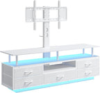 BTHFST TV Stand with Mount for 45/55/65/70 inch TVs, 51.2" LED TV Stand with - Image 8