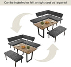HIPIHOM 3-Piece Corner Dining Table Set - Image 4